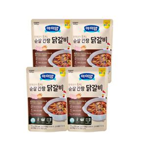 아이얌 간편요리 홈쿡 순살 간장 닭갈비 150g 4개