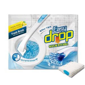 이지드롭 변기크리너 리필브러쉬1팩(12개입/향선택가능) [핸들 미포함]