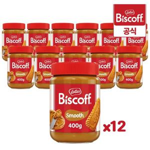 로투스 비스코프 스프레드 400g x 12개 1박스 / 카라멜 비스킷 로투스잼 토스트 디저트 쨈
