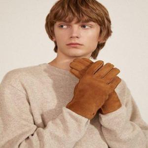 갤러리아_헤지스핸드백 HJGV4F123W1 [남성장갑] 브라운 스웨이드 염소가죽