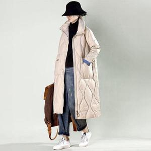 (55~88)퀼팅터틀패딩집업롱코트 겨울코트 여성하프코트 롱코트 바람막이점퍼 여성가을점퍼 야상점퍼 여성간