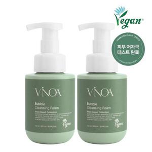 (2개)비노아 버블 비건 클렌징폼 300ml /저자극 폼클렌징 미세거품 공식비건인증