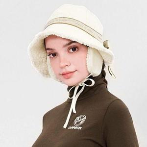 [체스]그라스 여성골프 뽀글이 귀마개 패딩 벙거지모자 여자겨울모자 여성겨울골프모자 겨울벙거지모자