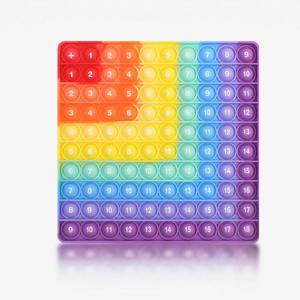 푸쉬팝 곱셈 덧셈 중형 9단 수배열 수세기 수교구 스트레스해소 장난감 팝잇 뽁뽁이