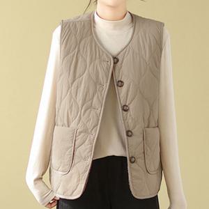 나바바 / NC439 여성 투웨이 플리스 포켓  조끼 베스트 자켓