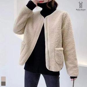벨라도나 여성 겨울 양털 노카라 후리스 뽀글이 플리스자켓 김장 데일리 Bon-2562