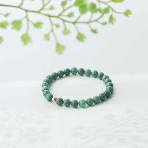 [박씨상방] AAA 천연석 다크옥 골드필드 옥팔찌 6미리 천연옥 팔찌