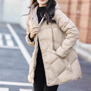 여성 경량 패딩 오리털 롱패딩 가을 겨울 덕다운 점퍼 WFKKPHT