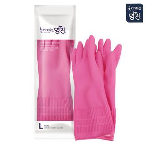 바이리빙 고무장갑 L (핑크) 10개