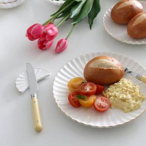 코지테이블 홈카페 골드라인 코튼 접시 L 23cm