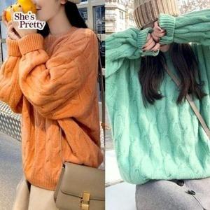 [쉬즈프리티]브릿꽈배기니트