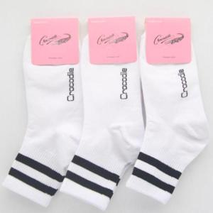 여성양말 크로커다일 중목양말 흰색 (3켤레) (WC0BC2B)