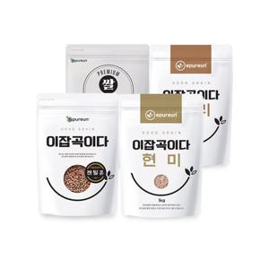 저속노화 잡곡세트 5kg (백미1kg+현미1kg+귀리1kg+렌틸콩1kgx2봉)