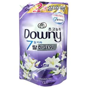 다우니 초고농축 섬유유연제 1.6L 탈취파워 화이트와 릴리 리필X1개 (드럼/일반겸용)