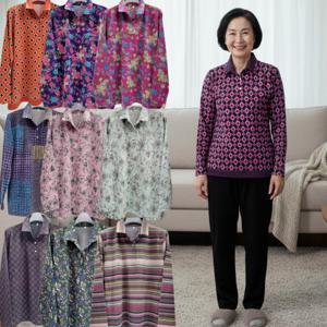 [할마마마]할마기모카라티셔츠 할머니겨울옷 엄마선물 기모티