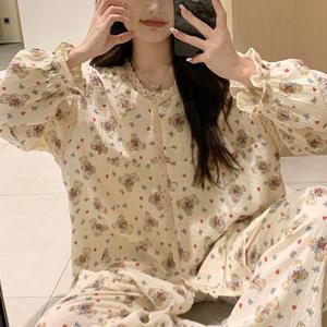 가을잠옷 캐주얼잠옷 공주잠옷 파자마 투피스 가 (WFK7C8X)