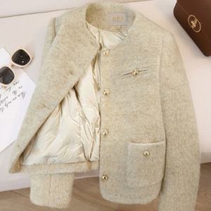 [블랙퀸] 샤티넬 기모 트위드 자켓 blk004332