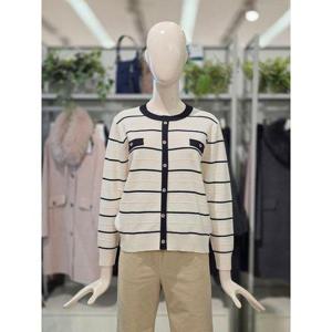 갤러리아_크로커다일레이디 스트라이프 가디건형 니트 CLEWSW118