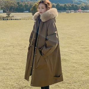 [몽벨리즈]풍성퍼후드털안감야상파카 mde2302605