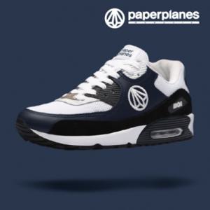 (PP1101 리미티드)페이퍼플레인 화이트네이비블랙 천연소가죽 에어 운동화/런닝화/스니커즈