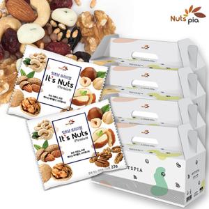 [넛츠피아] 순수견과 브라질너트 잇츠넛 프리미엄 23g 100봉 (25봉 X 4선물세트) 하루견과류