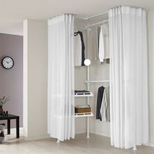 [왕자행거] 네오스페이스 (코너형 드레스룸 3P 밀폐선반형) 체크시스루