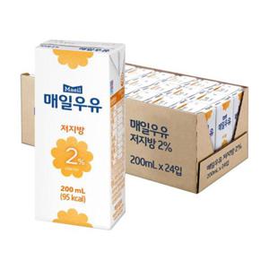 매일 멸균우유 저지방 2% 200ml X 24팩