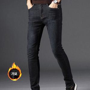 기모청바지 데님팬츠 융털안감 블랙진 (W9A9A43)