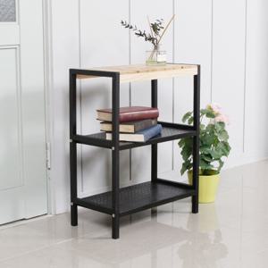 숲속애 철제 다용도 원목 타공 선반 3단 정리대 500