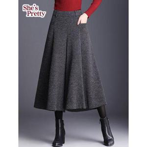 [쉬즈프리티]레이트와이드스커트모직팬츠