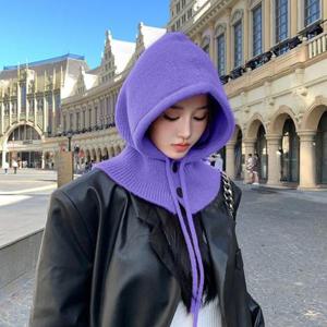 [노멀쉐이크]겨울 니트 페이크 후디 바라클라바 넥워머 6color 블루_NMS