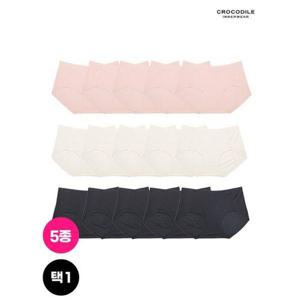[크로커다일 이너웨어]쿨 라이크라 인견쉘론 팬티 5종세트 택1