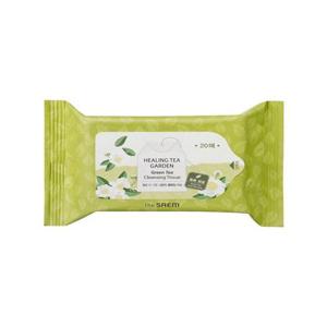 [더샘]힐링 티 가든 그린티 클렌징 티슈(20매)_여행용_US