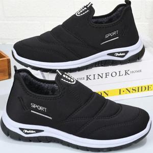 2컬러- 털 안감 겨울 방한 슬립온 가벼운 조깅 데일리 운동화