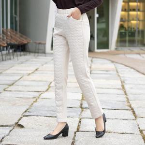 엄마옷 패딩 일자 기모 바지 516BMN065 중년여성/50대/60대/마담/빅사이즈/할머니옷