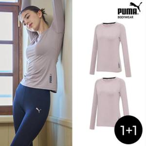 [푸마 언더웨어]여성 기모 웜 상의 1+1 세트 바이올렛