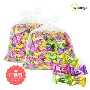 [우리가스토리] GG 후르츠맛랜드 D 캔디 4kg 2봉 대용량사탕