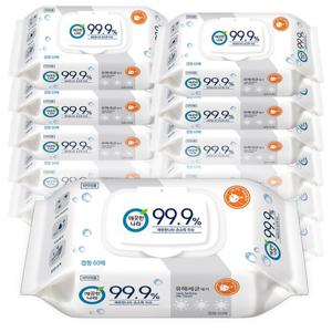 깨끗한나라 99.9손소독 티슈 캡60매 12팩