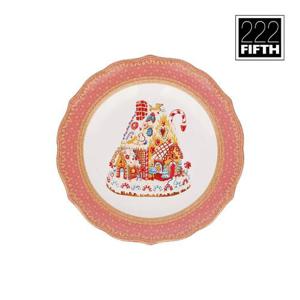 갤러리아_222fifth 크리스마스 로얄팰리스 접시 16cm 핑크