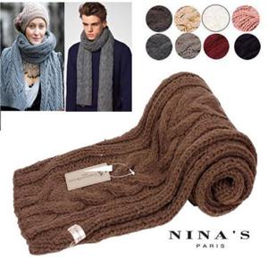 [니나스파리]핸드메이드_꽈배기뜨개니트 롱머플러(1SC122)