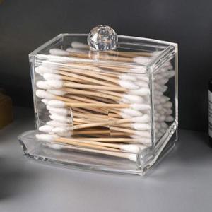 투명 면봉 케이스 면봉통 화장솜 보관함 DD-12623 WE35D2A