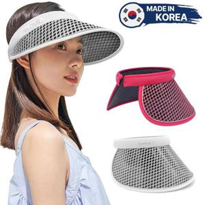 [지와이] 국내산 썬캡 자외선 차단 패션 리노메쉬 햇빛 가리개 쿨 여름 특수 이중 챙 바다 휴가 휴양지