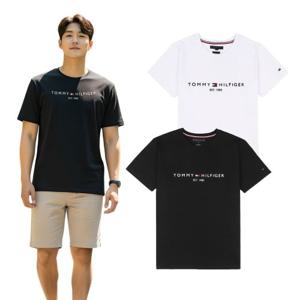 타미힐피거 남녀공용 자수로고 TH반팔 티셔츠