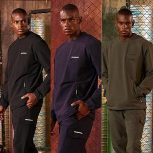 [험머][험머] 남성 링클프리 기모 트랙 티셔츠 HA3TS4006M