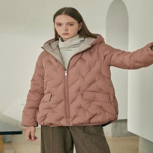 [마르조][마르조][1종]볼륨카라 자수 다운HBFFU317