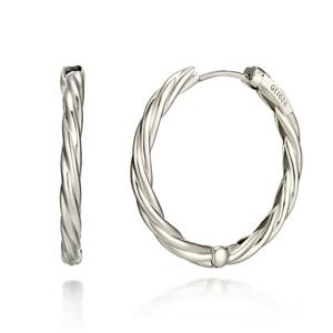 [가이거] 볼륨 원터치 실버 귀걸이 GISVEE029