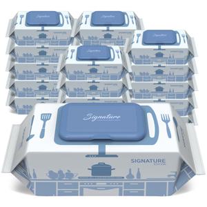 [전성분1등급 살균행주] 네츄럴오가닉 시그니처 세균닦는 행주물티슈 70매 [20팩]