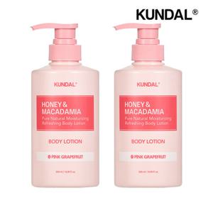 쿤달 허니 앤 마카다미아 퓨어 바디로션 핑크그레이프프룻 500ml x2개