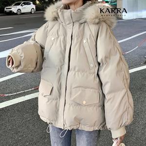 KARRA 볼륨퍼후드레글런패딩_A4S0036