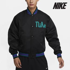 나이키 덕아웃 자켓 특가 /F89- FQ7970-010 / 남성용 덕아웃 루즈 새틴 야구 재킷
